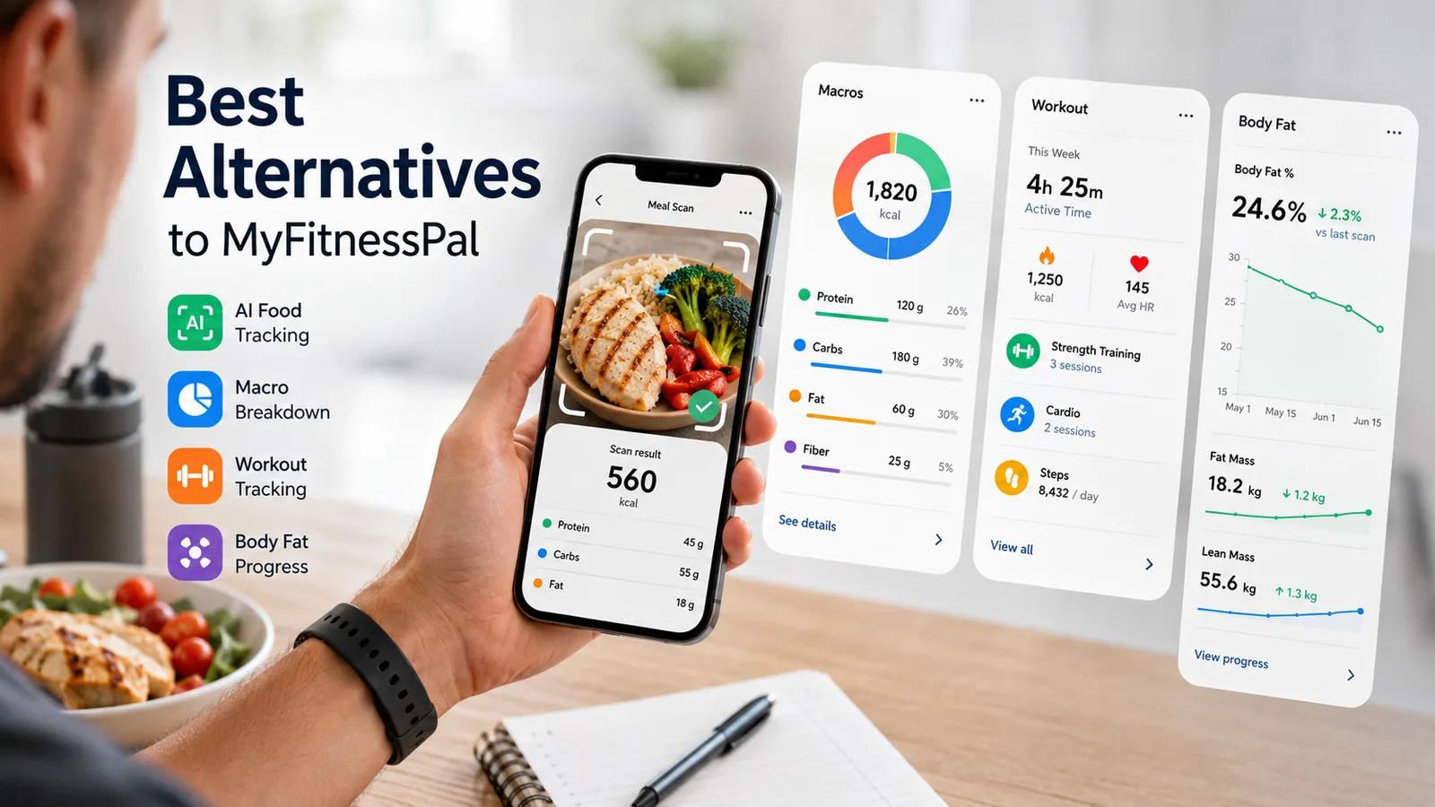 Best MyFitnessPal Alternatives for Food Tracking